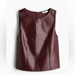 H&M Burgundy Coated Tank Top